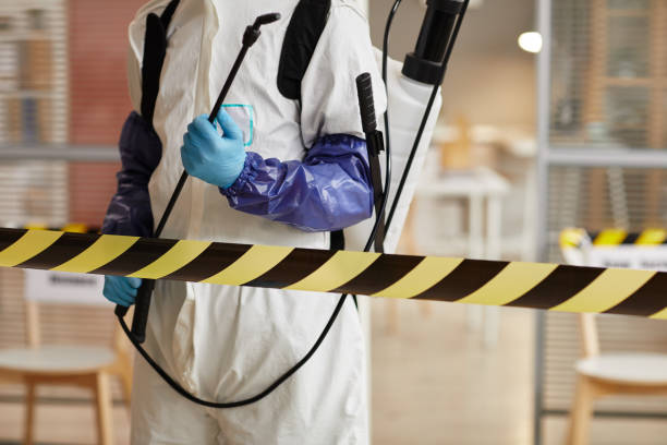Professional Biohazard technician working in Naval Anacost Annex, DC